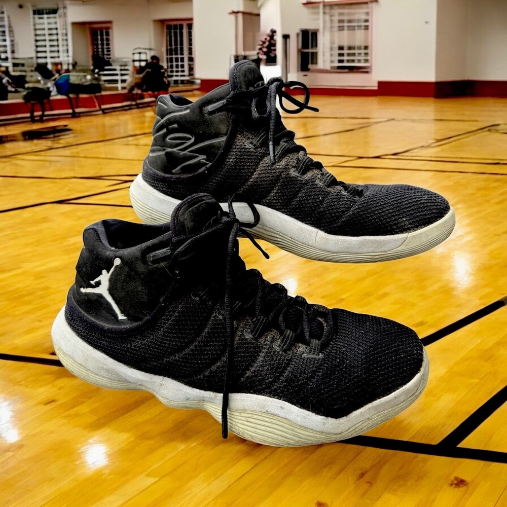 Air Jordan Super Fly 2017 TB Black White Size 11 Men's NBA Basketball Shoes - Picture 2 of 8